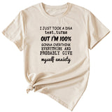 The Letter I Just Took A DNA Test Summer Round Neck Short Sleeve