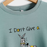 I Don't Give A Hamster Horse Letter Printing New Round Neck Long Sleeve Sweater Girl