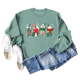 Women's Casual Loose Bottomed Long Sleeve Printed Oversize Sweater