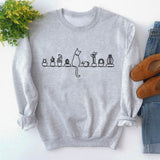 Round Neck Tops Long Sleeve Print Loose Sweatshirt