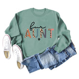 Spot For Aunt Dog Print Letter Leopard Women's Long Sleeve Loose Bodysuit Women