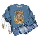 Calf Pumpkin Halloween Round Neck Loose Long-sleeved Large Size Sweater