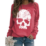 Round Neck Tops Long Sleeve Print Loose Letter Splicing Sweatshirt