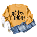 Girmom Love Letter Printing Fashion Loose Bottoming Long Sleeve Plus Size Sweater