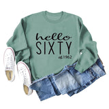 Hello Sixty Fashion Round Neck Loose Large Long Sleeve Letter Sweater