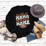 FOOTBALL MAMA Football Letter Printing Fashion Printing New Long Sleeve Sweater