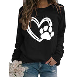 Pullover Round Neck Simple Top Long Sleeve Printed Loose Sweater