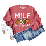 Milman I Love Fall Pumpkin Letter Casual Long Sleeve Sweater Girl