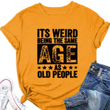 This Is Strange, Letter Printed Women's New Summer Short Sleeved Shirt