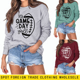 IT'S GAME DAY Y'ALL LOOSE OVERSIZED CREWNECK LONG-SLEEVED SWEATSHIRT WOMEN