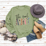 The Cool Aunt Letters Personality Round Neck Women's Sweatshirt Long Sleeve Bottoming