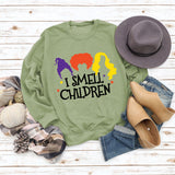 I SMELL CHILDREN Letter Printing Autumn and Winter Ladies Long Sleeve Round Neck Sweater