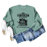 THE SANDERSON WITCH Bottoming Crew Neck Womens Long Sleeve Shirt Plus Size Sweater