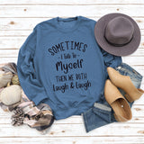 Round Neck Letter Patchwork Tops Long Sleeve SOME TIMES Print Loose Sweatshirt
