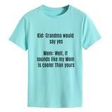 Kid Grand Could T-shirt à manches courtes et col rond pour femme