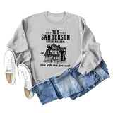 THE SANDERSON WITCH Bottoming Crew Neck Womens Long Sleeve Shirt Plus Size Sweater