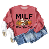 Milman I Love Fall Pumpkin Letter Casual Long Sleeve Sweater Girl