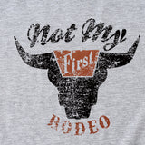 Not My Rodeo Vintage Fun Pattern T-shirt à manches courtes et col rond pour femme