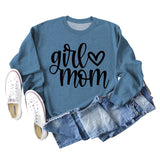 Girmom Love Letter Printing Fashion Loose Bottoming Long Sleeve Plus Size Sweater