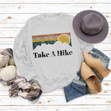 Round Neck Letter Women's T-shirt Take A Hike Print Loose Short-sleeved
