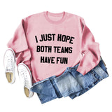 I JUST HOPE BOTH Fashion Round Neck Long Sleeve Large Size Sweater