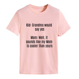 Kid Grand Could T-shirt à manches courtes et col rond pour femme