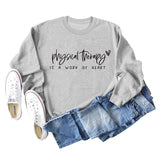 Physical Therapy Is A Work Letter Love Loose Long-sleeved Sweater Girl