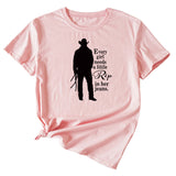 Pullover Simple Round Neck Every Girl Needs A Little Top T-shirt