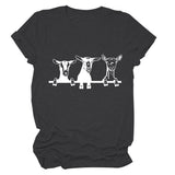 T-shirt ample à manches courtes et col rond pour femme