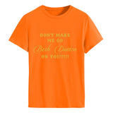 Ne me fais pas partir. T-shirt ample à manches courtes et col rond à la mode avec lettres
