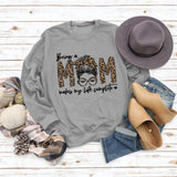 Being A MOM Makes My Life Complete Loose Long-sleeved Large Size Sweater Women