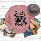 Women's Tops Back That Thing Up Letter Print Sweatshirt