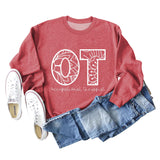 OT Occupational Therapist Letters Women's Crewneck Long-sleeved Sweatshirt