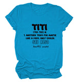 TItI TEE TEE Sommerbrief, Rundhalsausschnitt, lockeres kurzärmliges Damen-T-Shirt