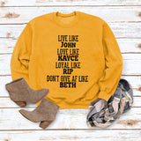 Simple Pullover Top Long Sleeve Printed Loose Sweater