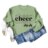 Cheer Mom Autumn and Winter Base Lettering Loose Long Sleeve Casual Oversize Sweater Female