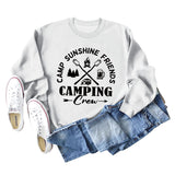 CAMP SUNSHINE FRIENDS CREWNECK LETTERS LOOSE CAMPING LONG-SLEEVED SWEATSHIRT