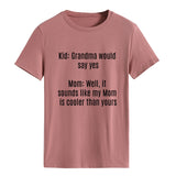 Kid Grand Could T-shirt à manches courtes et col rond pour femme