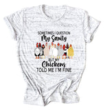 SOMETIMES QUESTION MY Summer Letter T-shirt with Short Sleeves Printed By Round Neck