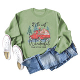 This Is The Most Wonderful Monogram Print Long Sleeve Sweatshirt for Women