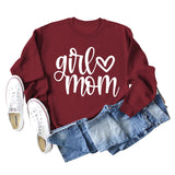 Girmom Love Letter Printing Fashion Loose Bottoming Long Sleeve Plus Size Sweater