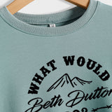 What Would Beth Duttonwish Autumn and Winter Long-sleeved Letter Casual Sweater