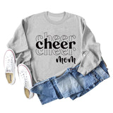 Cheer Mom Autumn and Winter Base Lettering Loose Long Sleeve Casual Oversize Sweater Female
