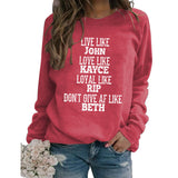 Simple Pullover Top Long Sleeve Printed Loose Sweater