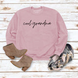 Cool Grandma Letter Simple Printing Round Neck Loose Long Sleeve Bottoming Sweater Women's Dress