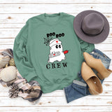 BOO BOO CREW Letter Loose Fall/Winter Bottom Long Sleeve Women's Sweater