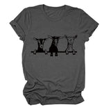 T-shirt ample à manches courtes et col rond pour femme