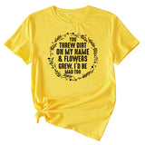 You Threw Dirt on My Name Summer Monogram Print Short Sleeve Crewneck T-shirt