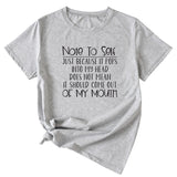 The Letter Note To Self Damen T-Shirt, lässig, lockere Passform, kurze Ärmel