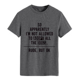 Donc apparemment je suis mode col rond lettre ample manches courtes t-shirt femme